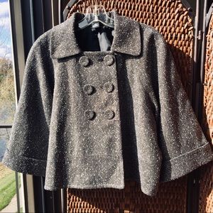 Black&White Cropped Swing Cardigan